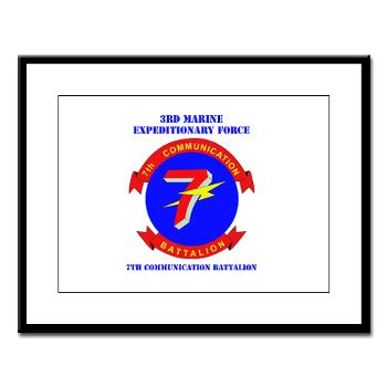7CB - M01 - 02 - 7th Communication Battalion with Text - Large Framed Print